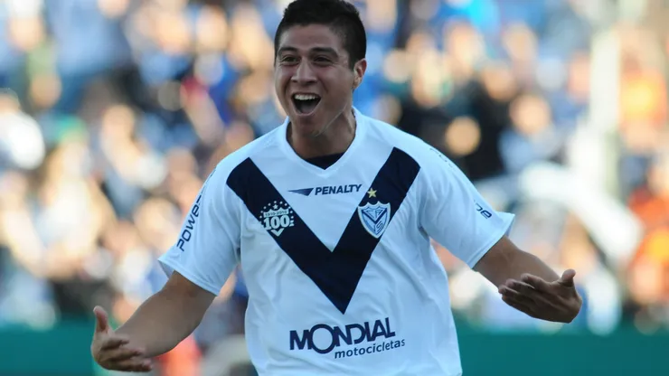 Jonatan Cristaldo, durante su primera etapa en Vélez.