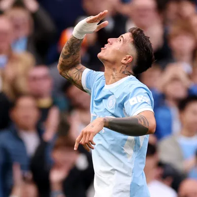 Enzo metió su primer gol con Manchester City