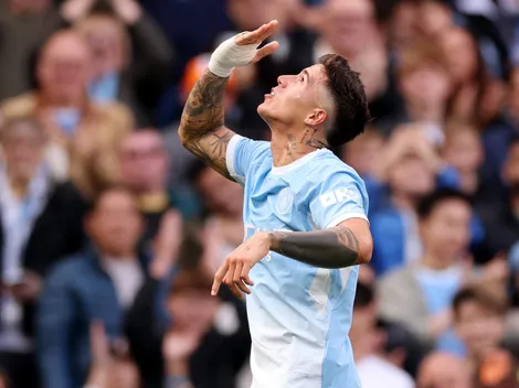 Enzo metió su primer gol con Manchester City