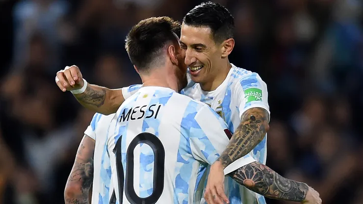 Di María y Messi en la Selección Argentina.
