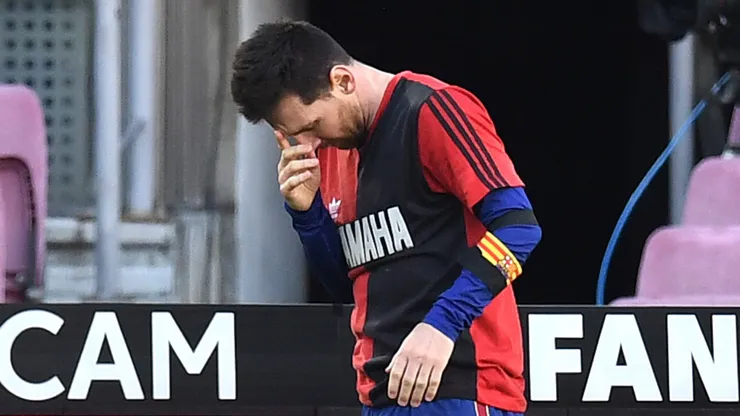 Lionel Messi en su homenaje a Diego Maradona