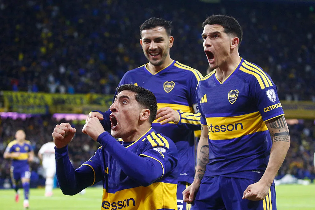 Miguel Merentiel, Leandro Paredes y Lautaro Blanco. (Getty Images)