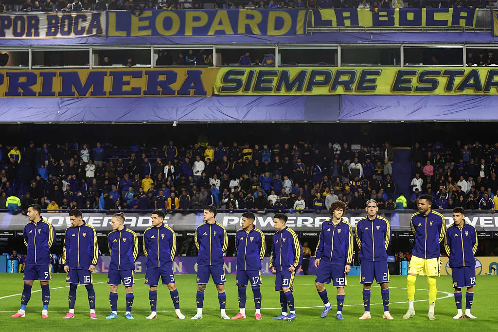 Los futbolistas de Boca en La Bombonera. (Getty Images)