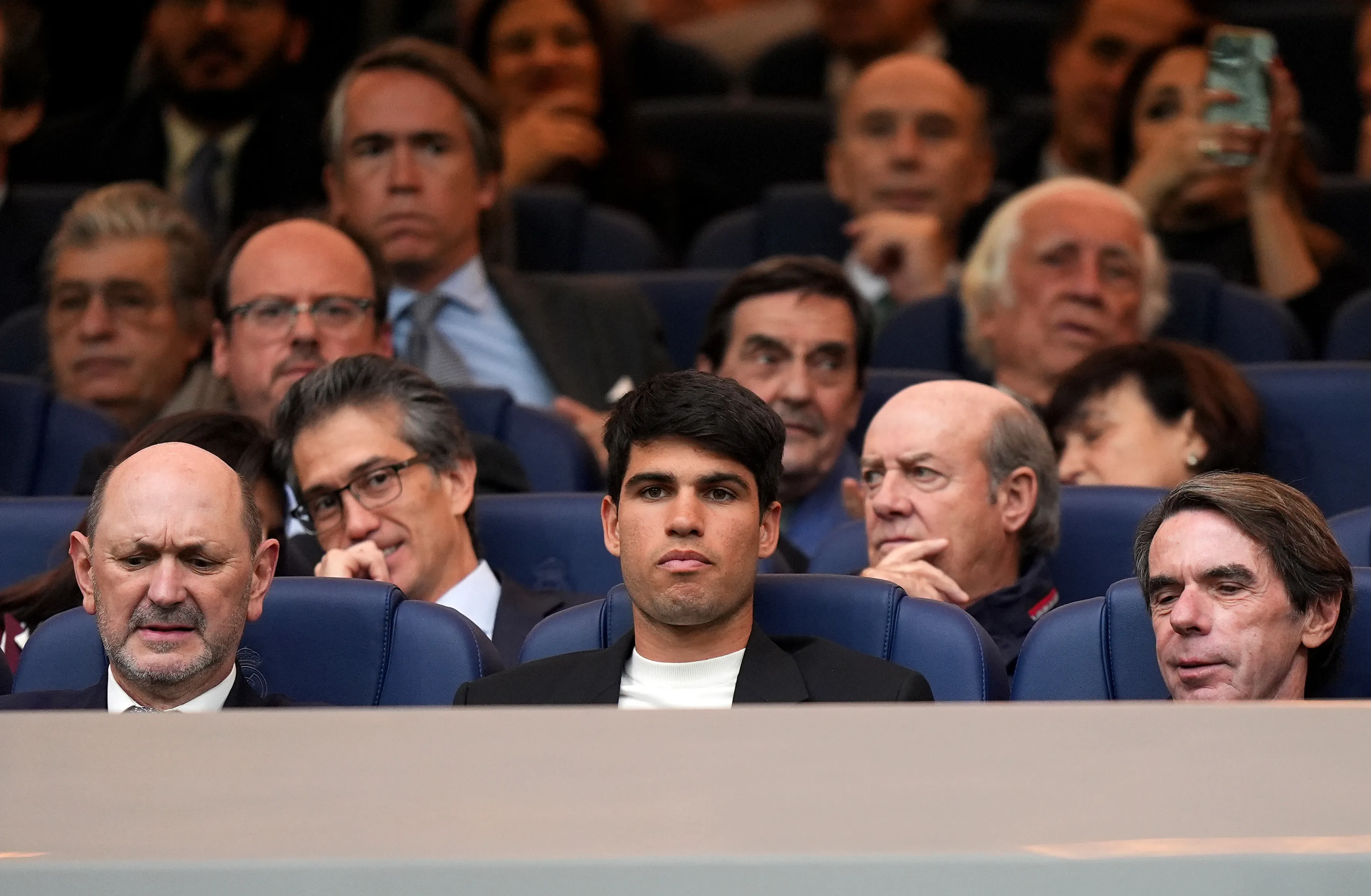 Alcaraz en el Bernabéu en 2024. (Foto: Getty).