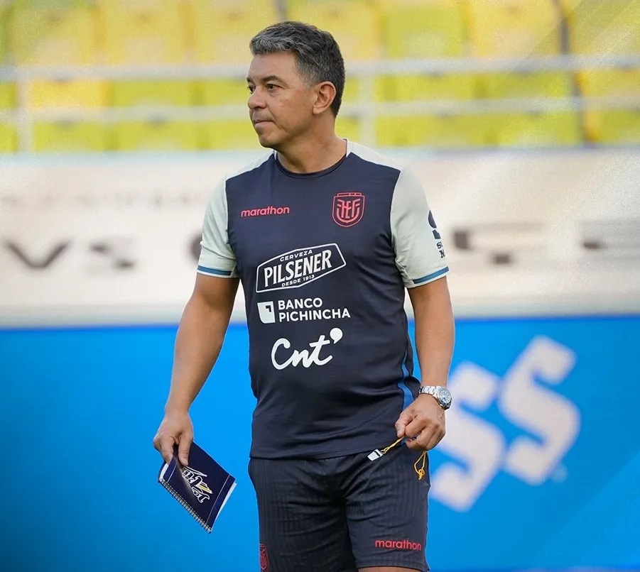 Marcelo Gallardo en Ecuador. (Foto: Prensa Selección de Ecuador)