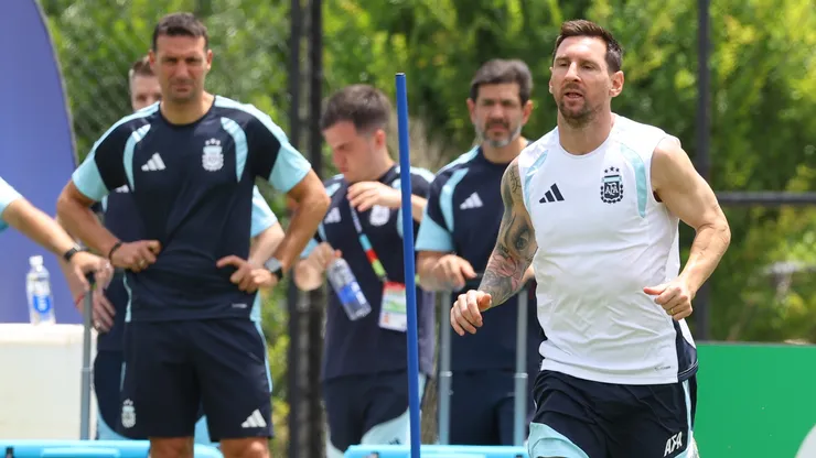 Scaloni y Messi, juntos en la Selección Argentina.
