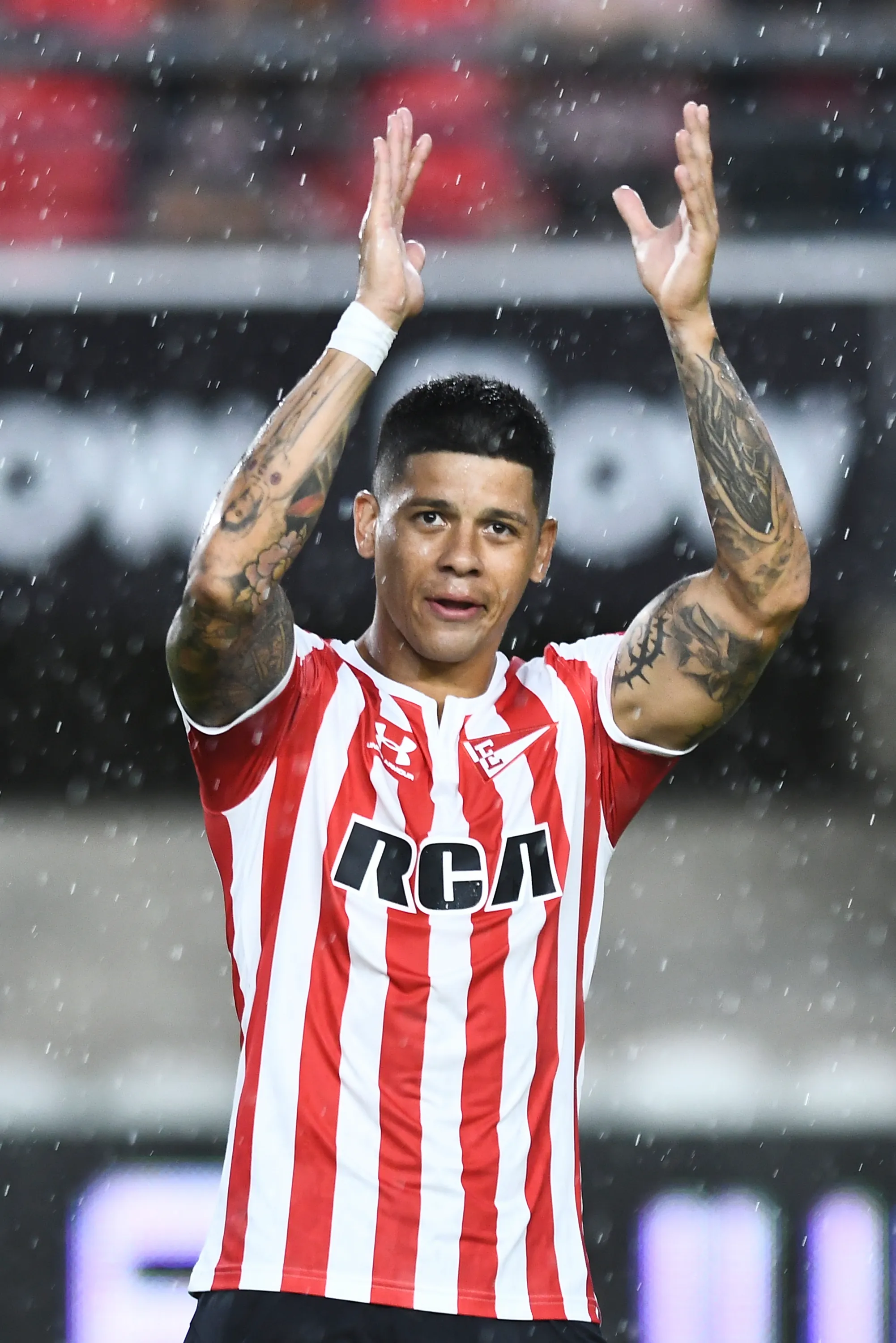 Marcos Rojo, en su regreso a Estudiantes de La Plata en 2020 (Getty Images)