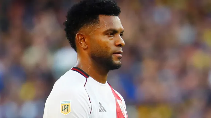 Miguel Borja en su paso por River.