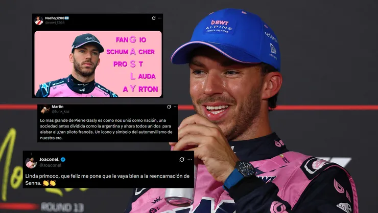 Pierre Gasly recibió cientos de comentarios positivos por parte de hinchas argentinos