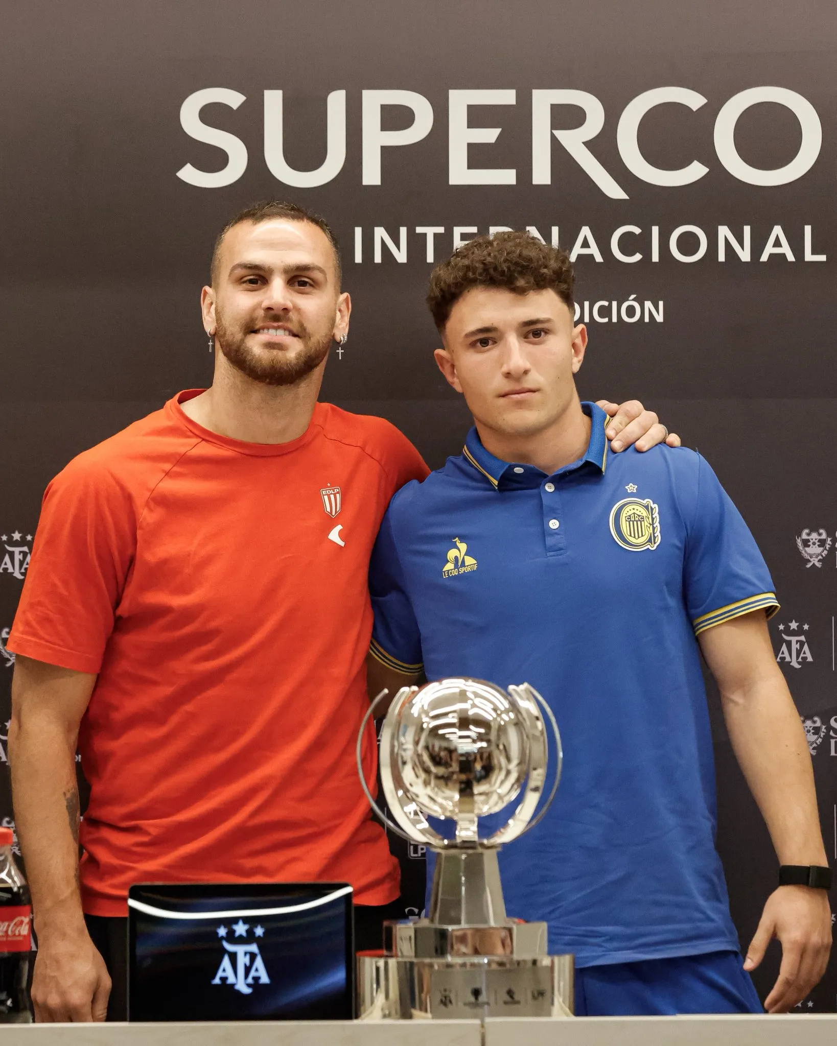 Leandro González Pírez e Ignacio Ovando, de Estudiantes y Rosario Central. (Liga AFA)