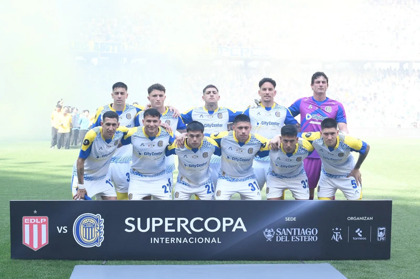 El equipo titular de Rosario Central ante Estudiantes. (@RosarioCentral)