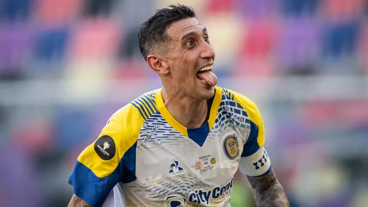 Ángel Di María, autor de dos goles en la final entre Rosario Central y Estudiantes de La Plata.