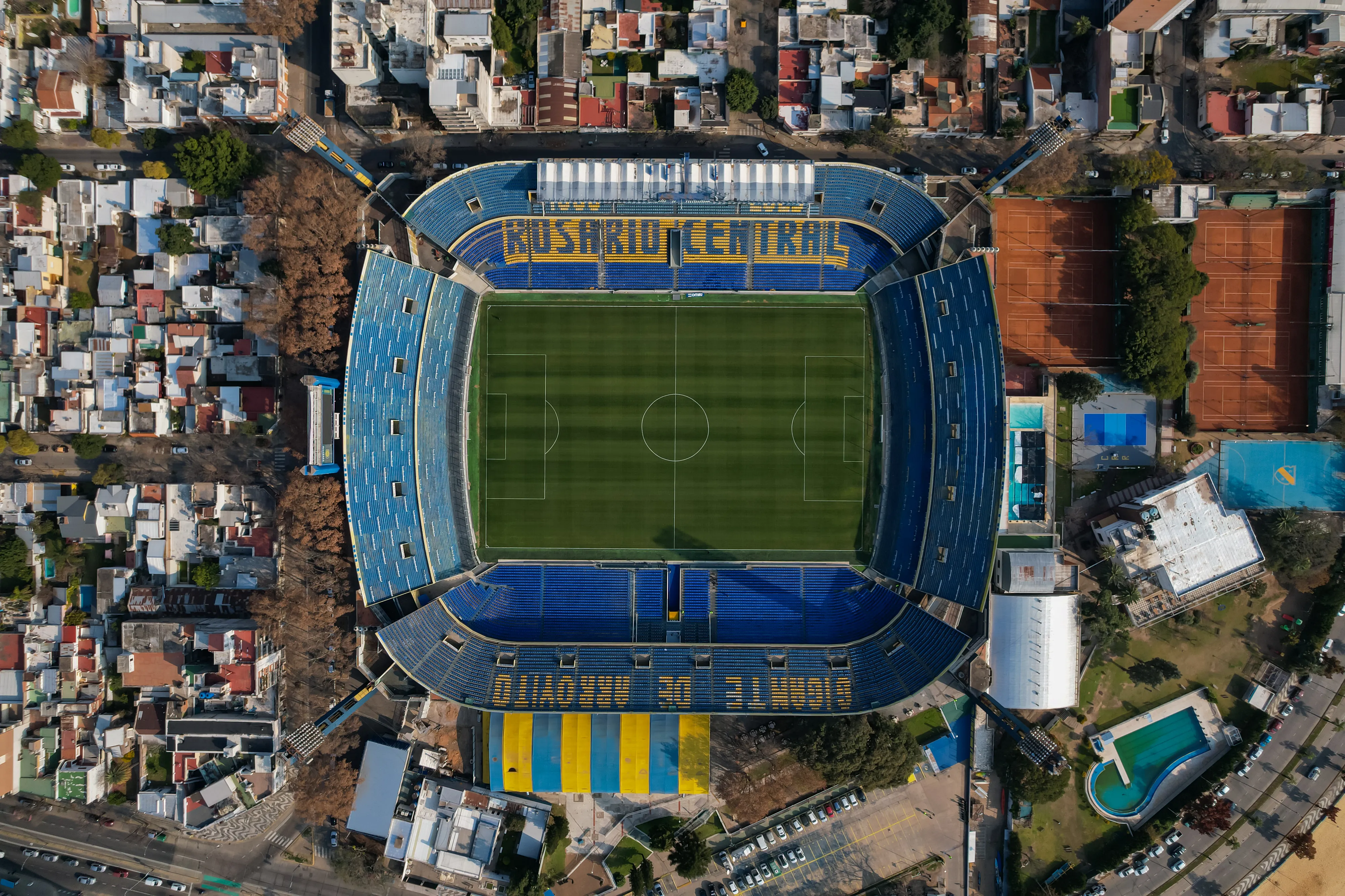 Vista aérea del Estadio Gigante de Arroyito de Rosario (Getty Images)