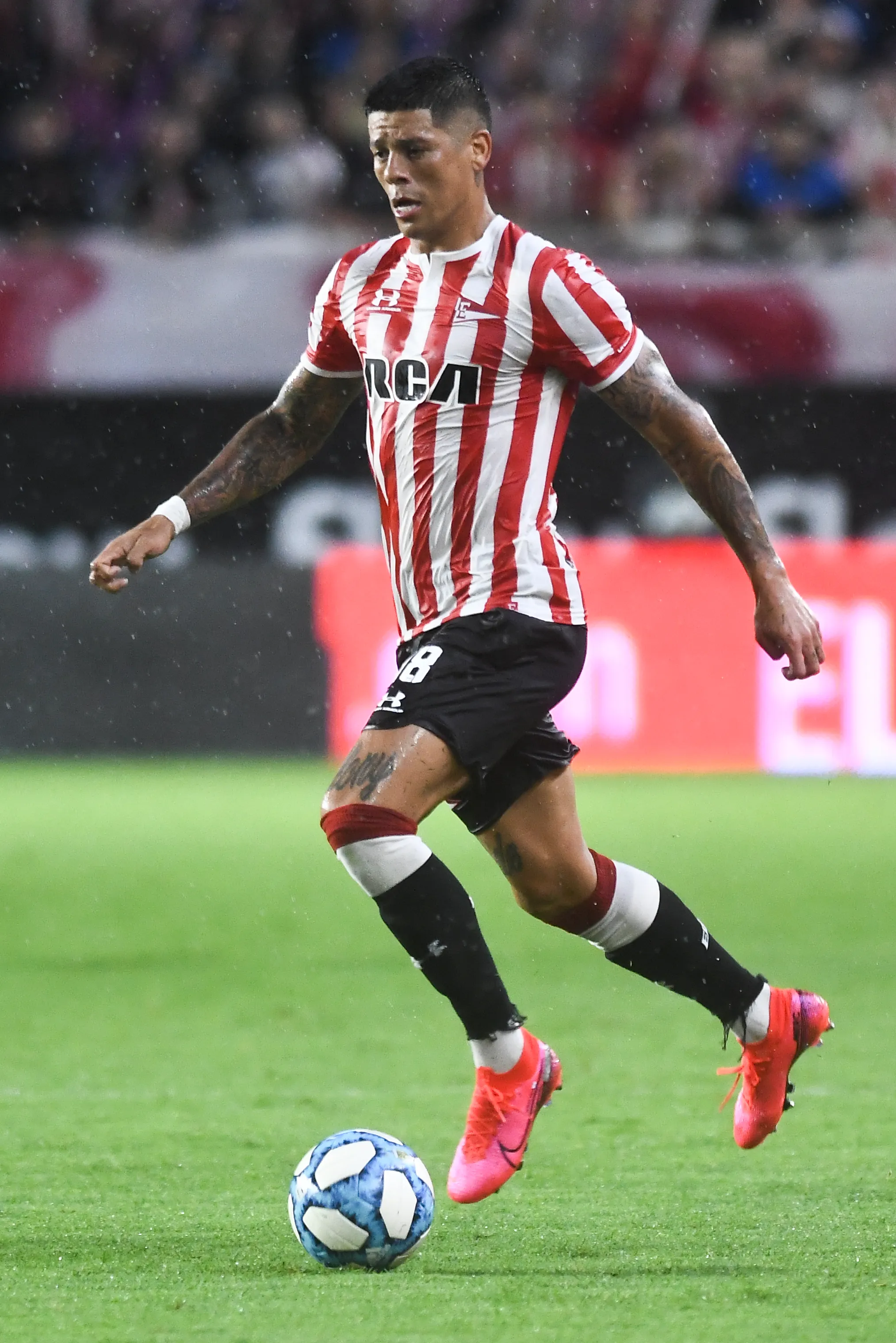 Marcos Rojo en Estudiantes en 2020. (Foto: Getty).