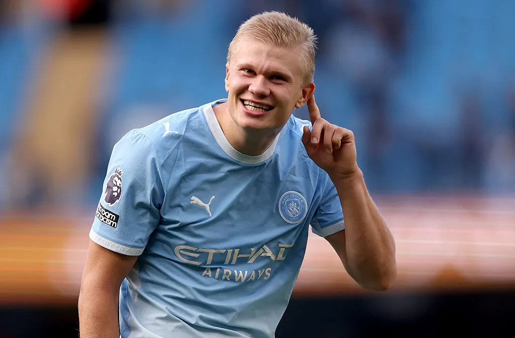 Enzo Fernández y Erling Haaland, en Manchester City. (Getty Images)