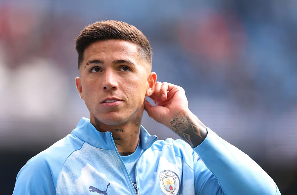Enzo Fernández, mediocampista argentino de Manchester City. (Getty Images)