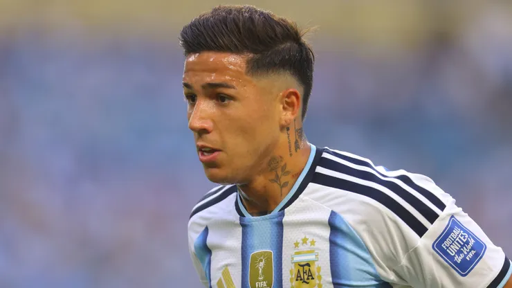 Enzo Fernández, mediocampista de la Selección Argentina.