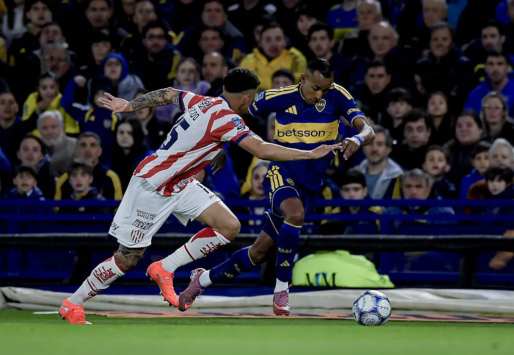 Sebastián Villa, en Boca – Unión. (Getty Images)