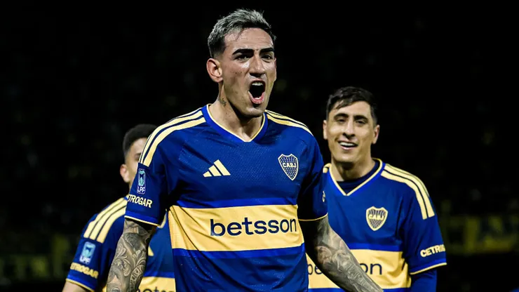 Lautaro Di Lollo, autor del primer gol de Boca ante Unión de Santa Fe.