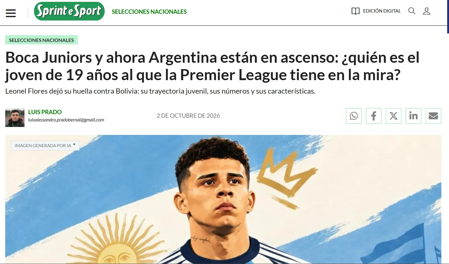 Portada de Sprint e Sport de Italia, dependiente de la Gazzetta