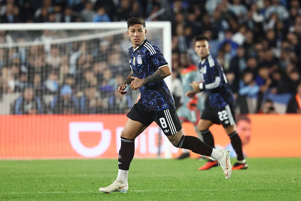 Enzo Fernández, en Argentina – Burkina Faso. (Getty Images)