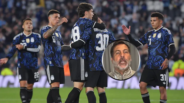 El festejo de los jugadores argentinos.