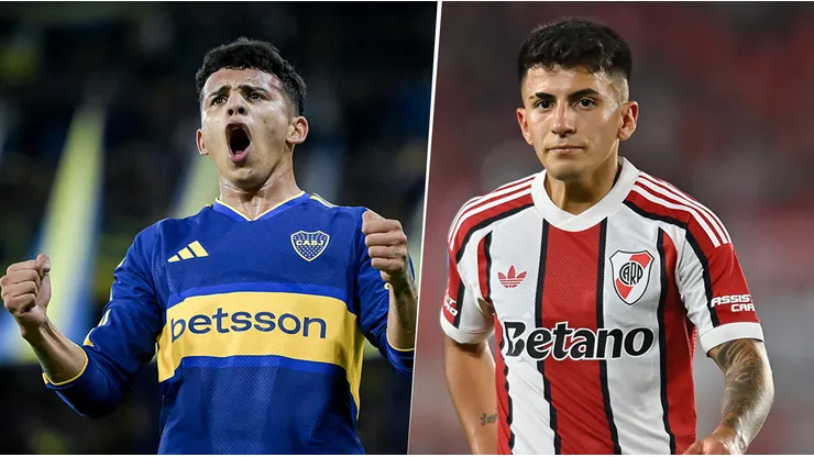 Leonel Flores y Thiago Almada, figuras de Boca y River.