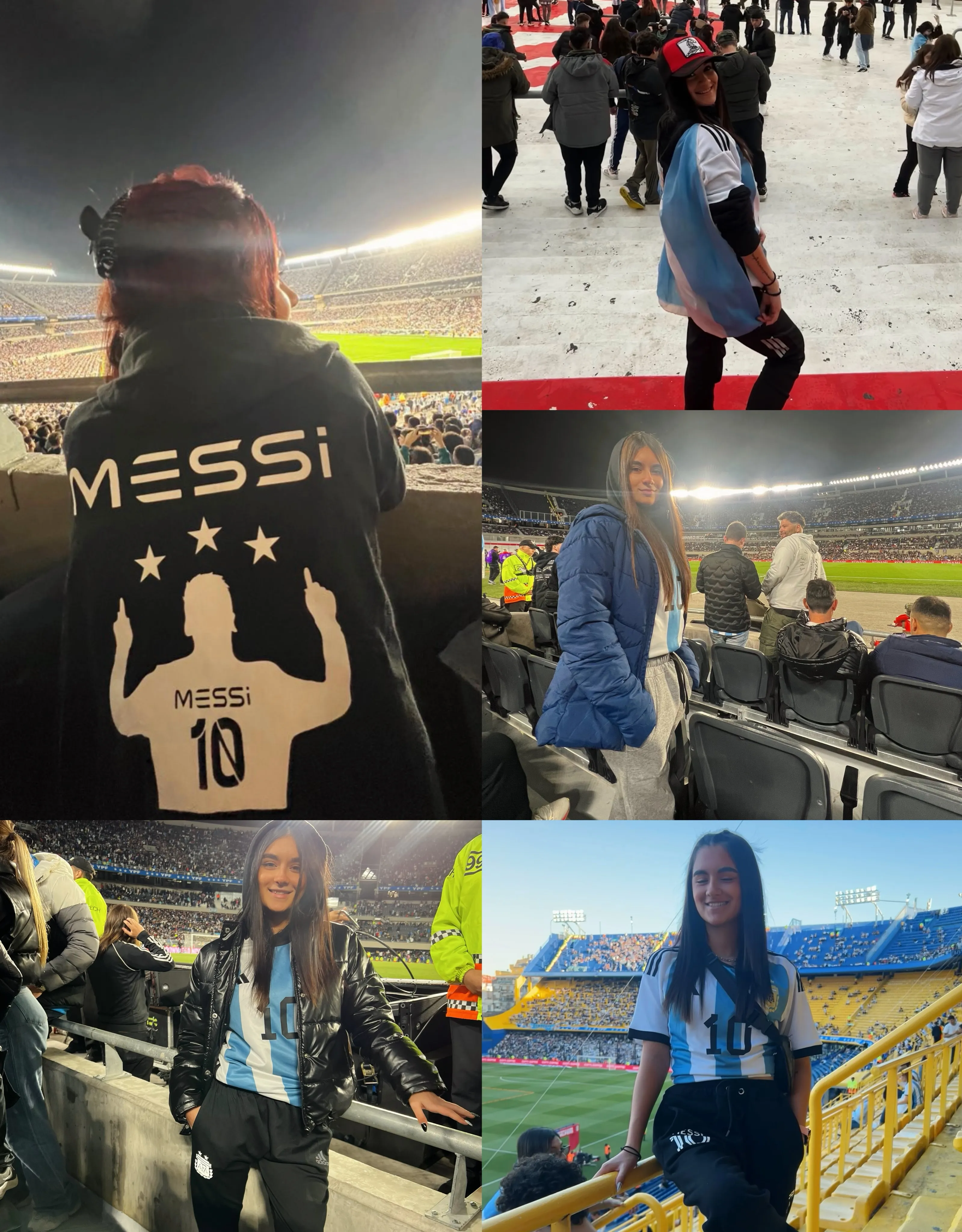 Martina Barkin viendo a la Selección Argentina, en reiteradas ocasiones.