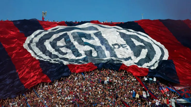 La hinchada de San Lorenzo de Almagro.