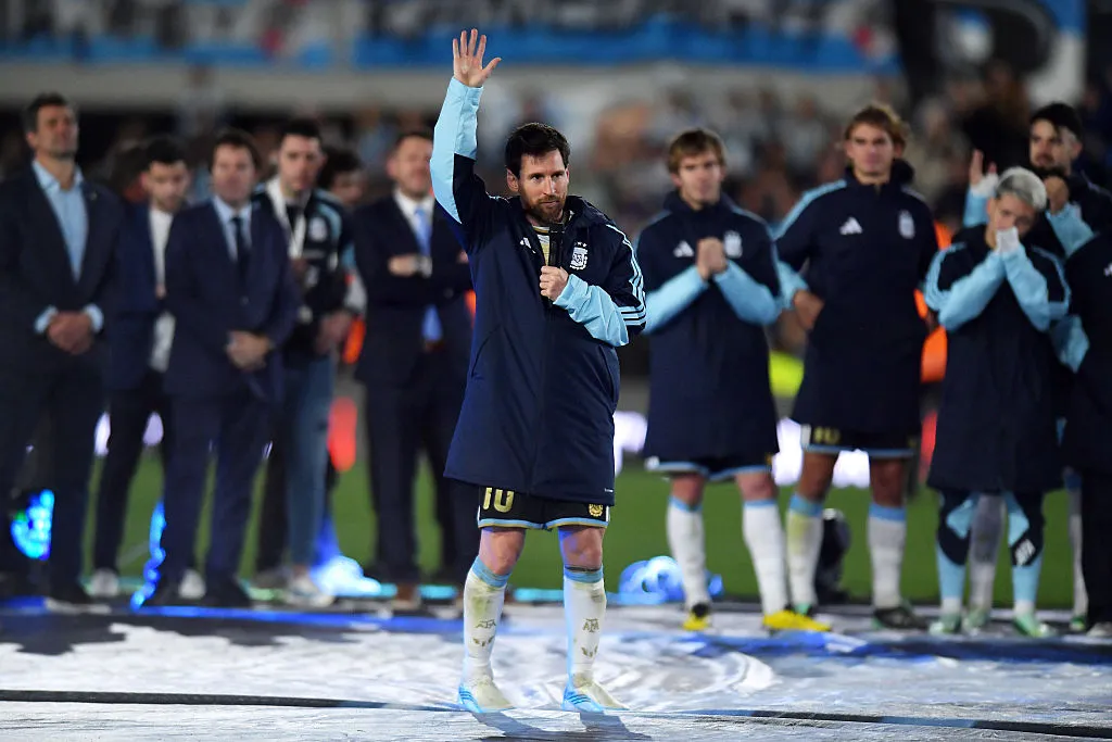 Lionel Messi en su despedida de la Selección Argentina. (Getty Images)
