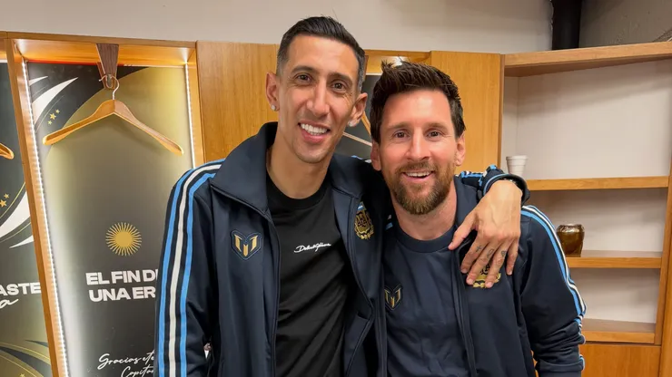 Ángel Di María junto a Lionel Messi.