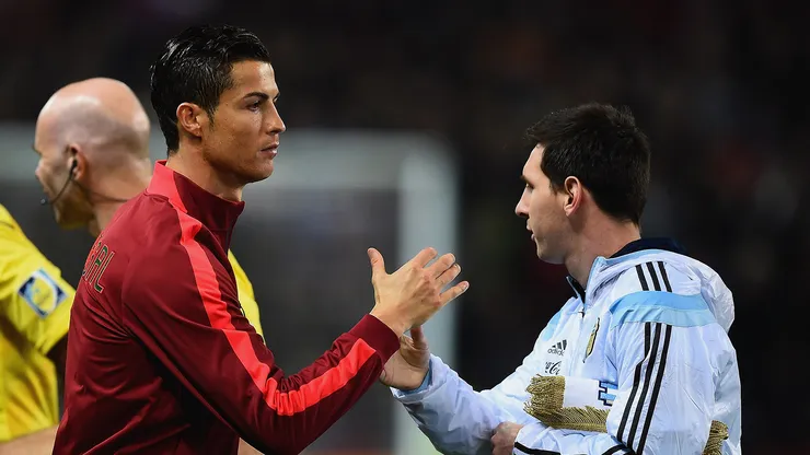 Cristiano Ronaldo saludó a Lionel Messi tras su despedida de la Selección Argentina