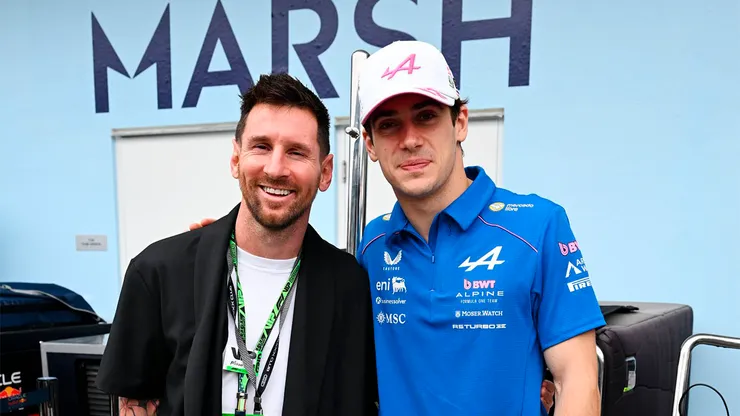 Lionel Messi junto a Franco Colapinto en la F1