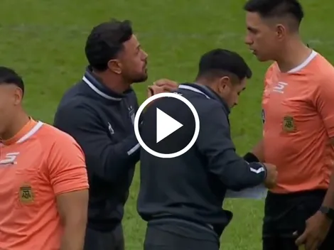 Lautaro Acosta, a las piñas en la Reserva de Talleres