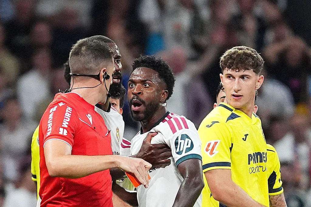 La expulsión de Vinícius Juniors en Real Madrid – Villarreal. (Getty Images)