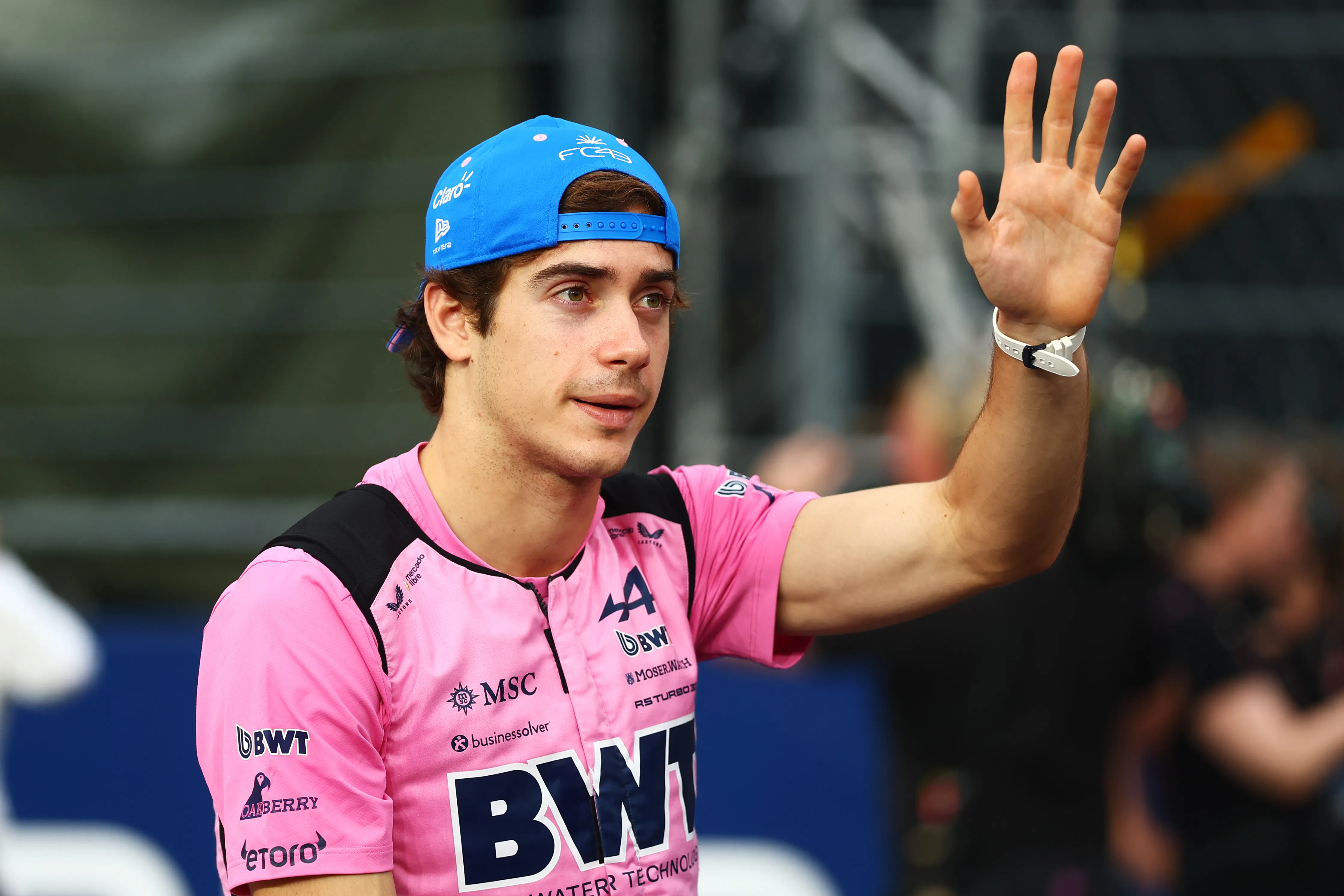 Franco Colapinto en la drivers parade del GP de Singapur (Getty Images)