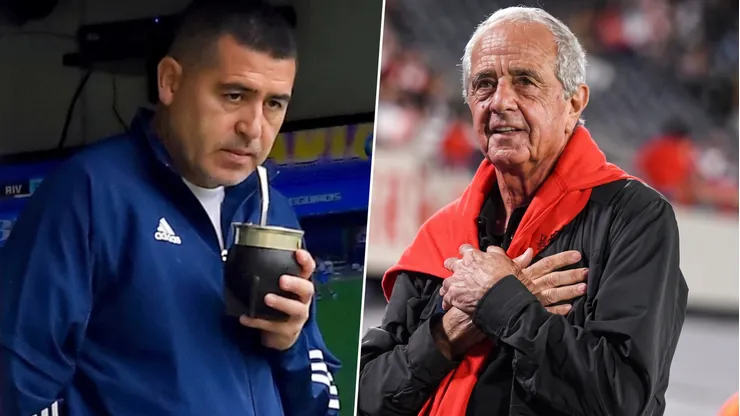 Juan Román Riquelme y Rodolfo D'Onofrio.