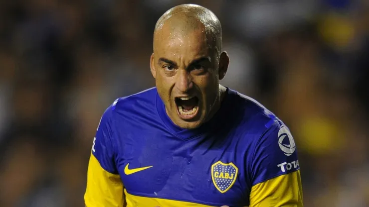 Santiago Silva, delantero de Boca.