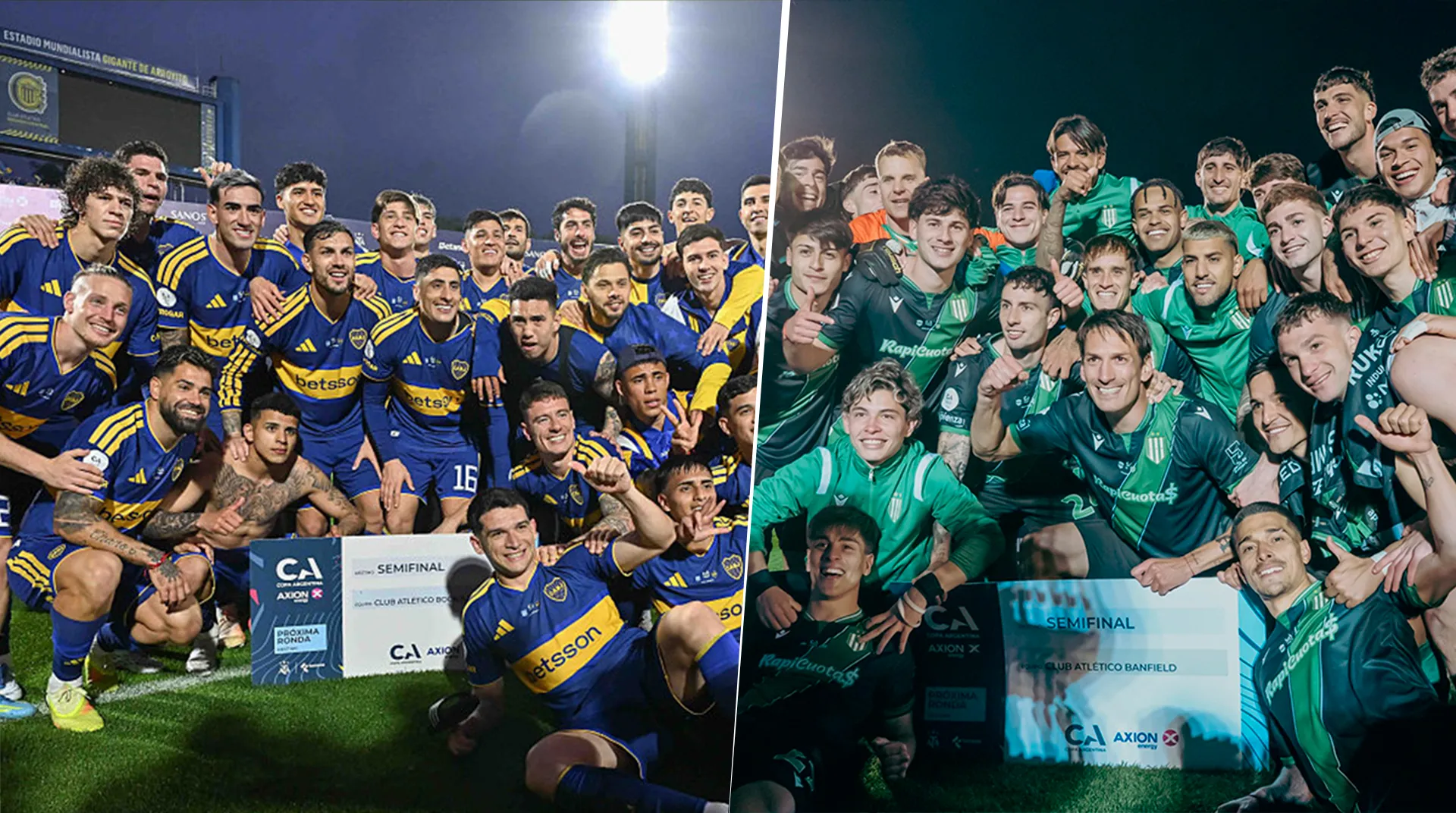 Boca y Banfield se enfrentan por las semifinales de la Copa Argentina 2026.
