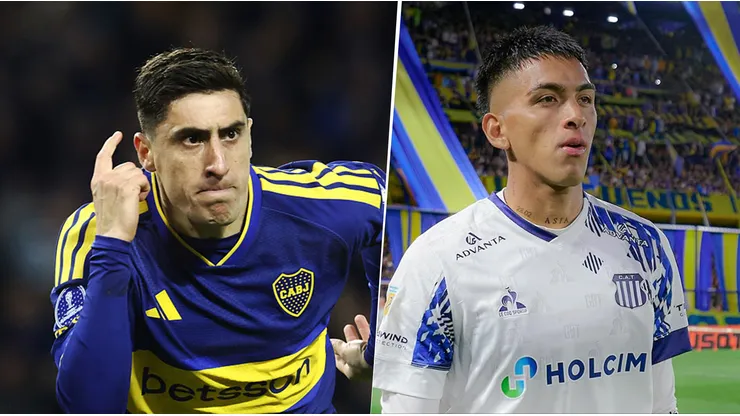 Miguel Merentiel y Matías Galarza, figuras de Boca y Talleres.