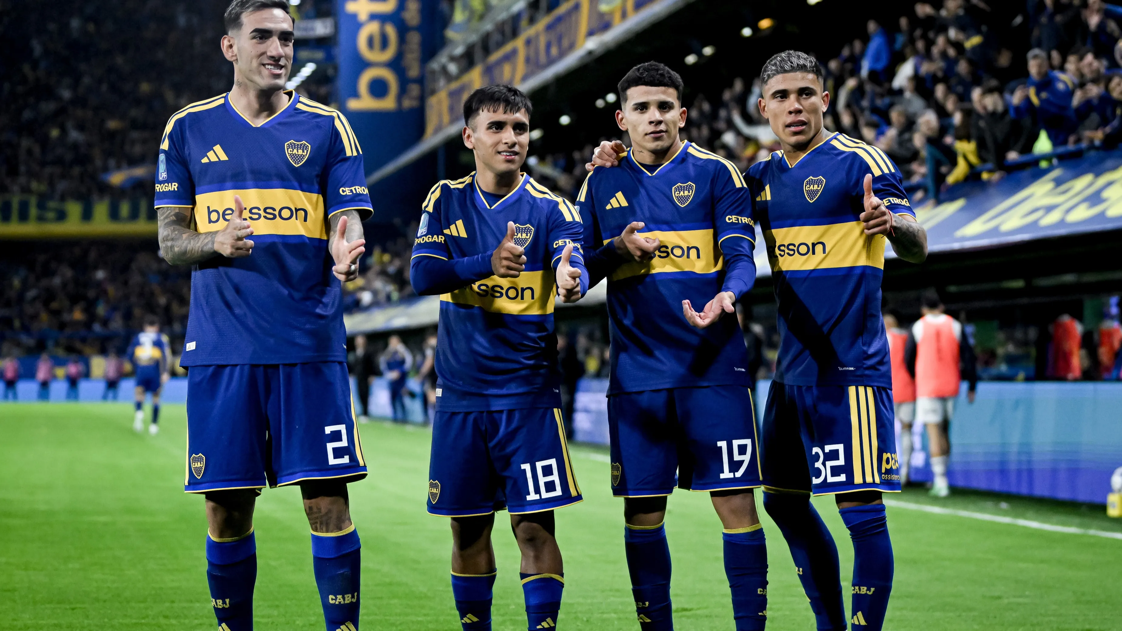 Los futbolistas de Boca ante Talleres. (Getty Images)