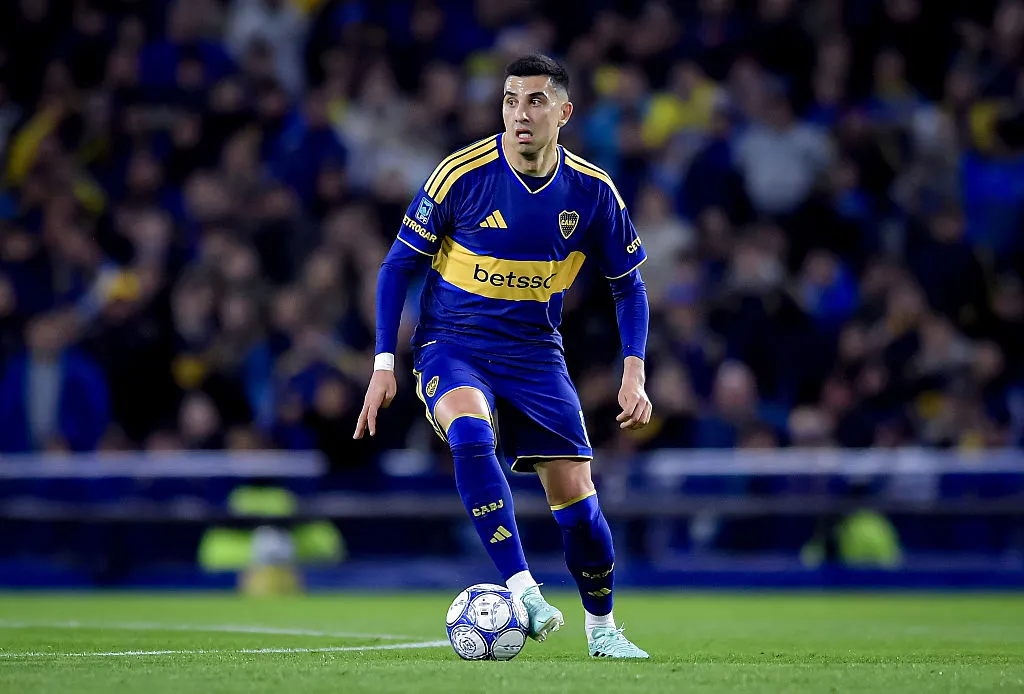 Rodrigo Battaglia, en Boca – Talleres. (Getty Images)