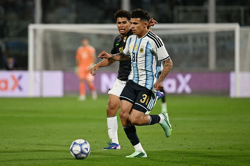 Leonel Flores en la Selección Argentina. (Getty Images)