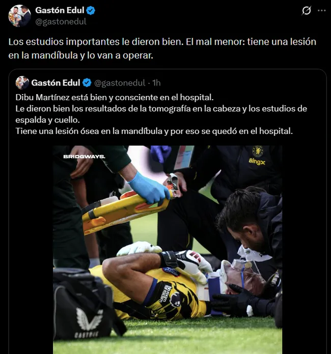 Captura de la información de Gastón Edul en X