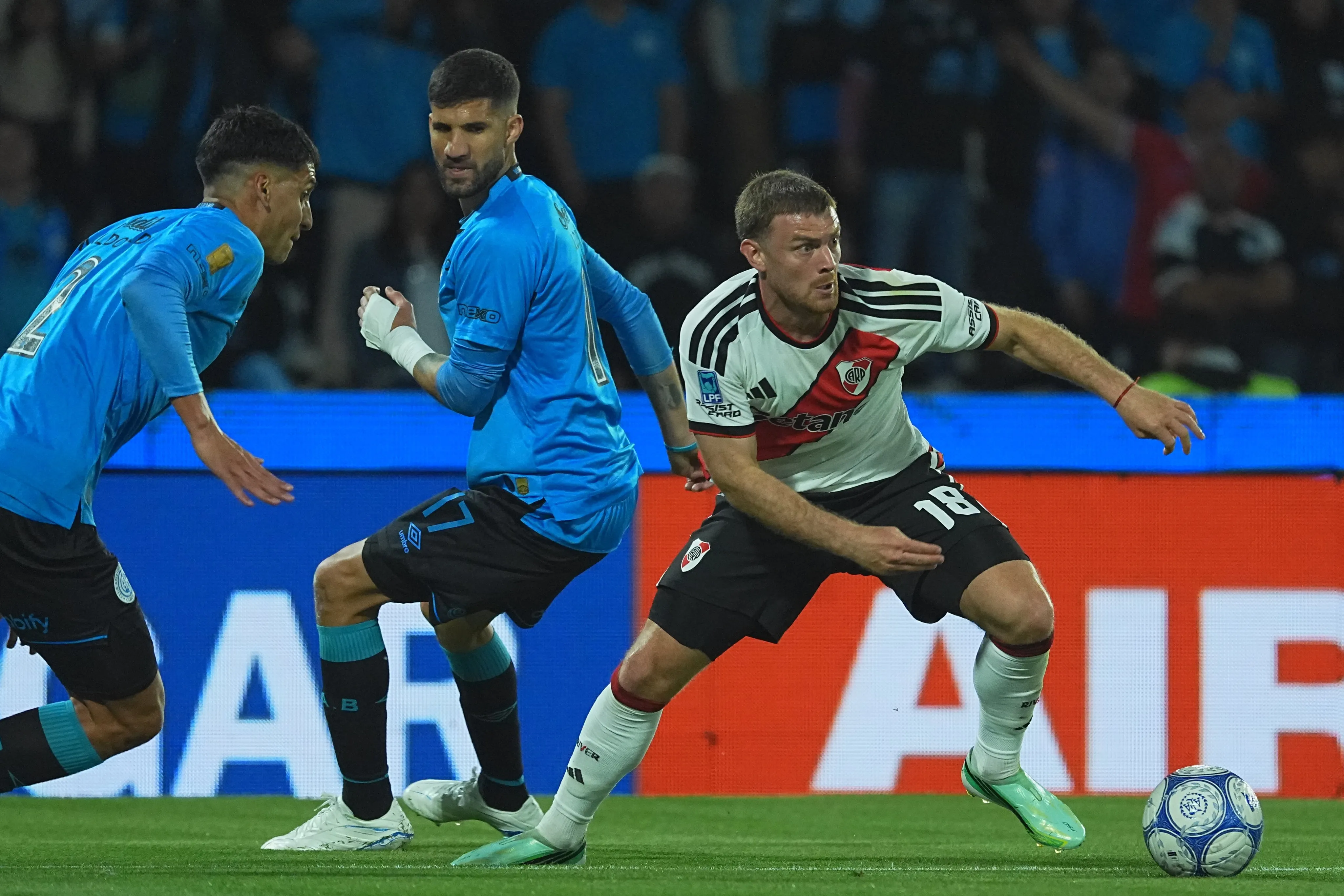 Lucas Beltrán, delantero de River ante Belgrano. (@RiverPlate)
