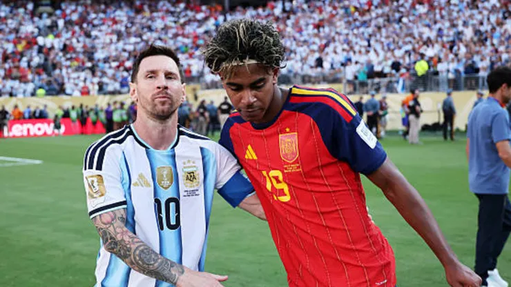 Lionel Messi y Lamine Yamal, tras la final del Mundial 2026.