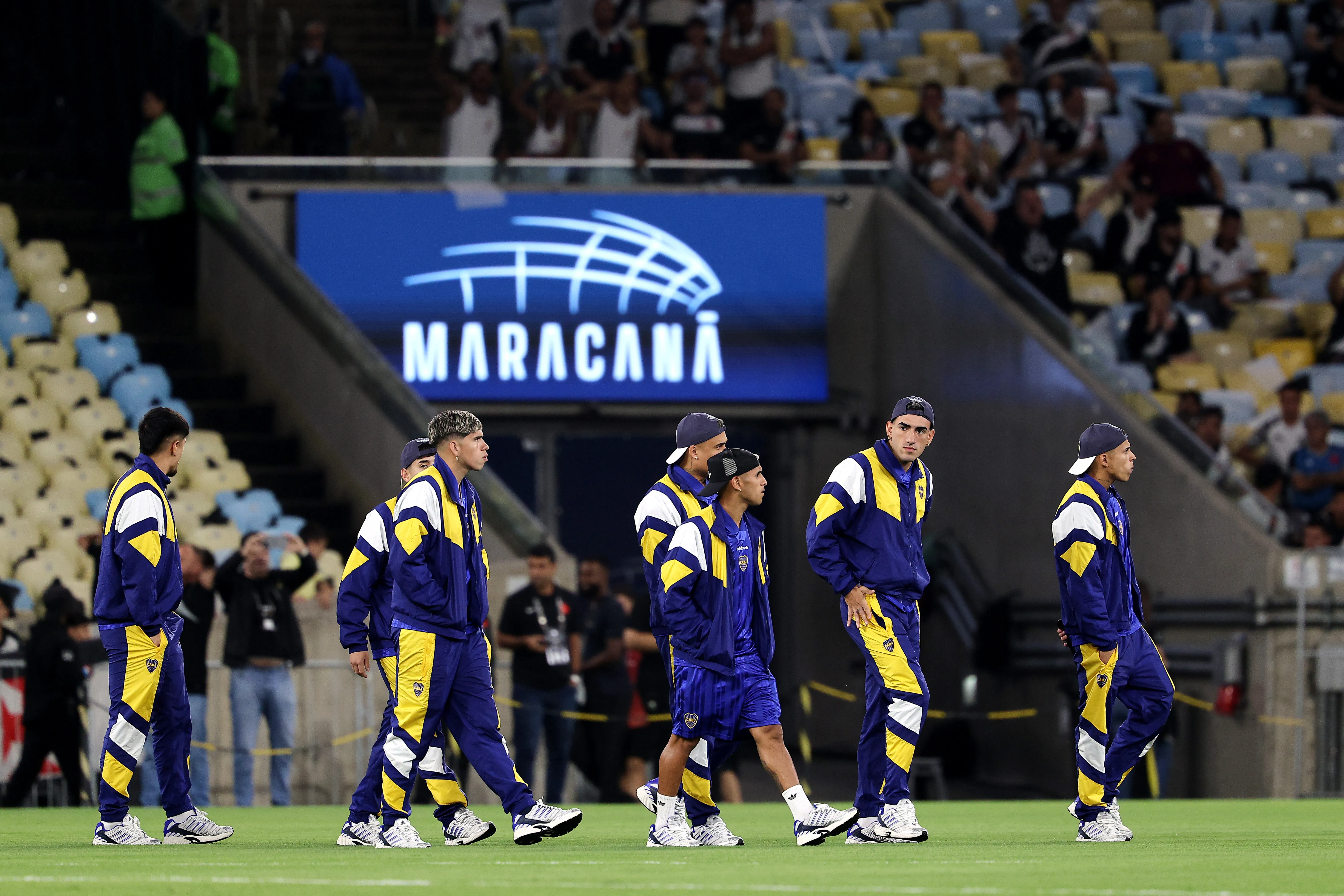 Los jugadores de Boca en su llegada al Estadio Maracaná (Getty Images)