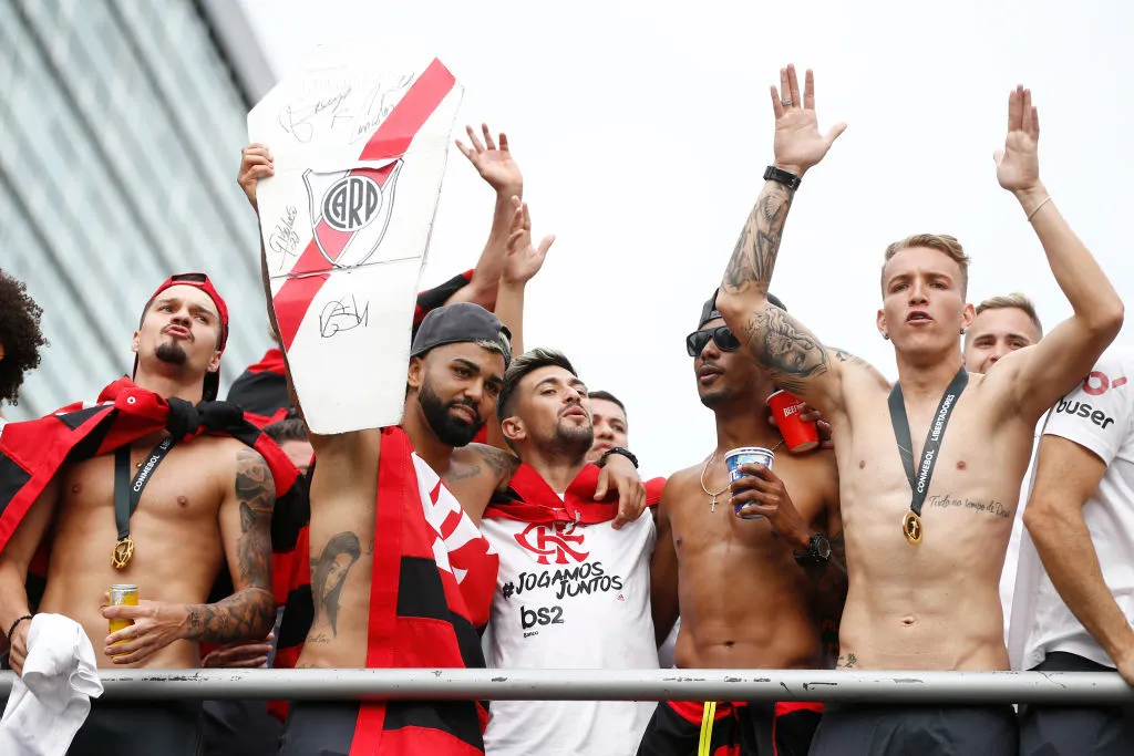 Gabigol le anotó dos goles en dos minutos a River en la final de la Copa Libertadores 2019. (Getty Images)