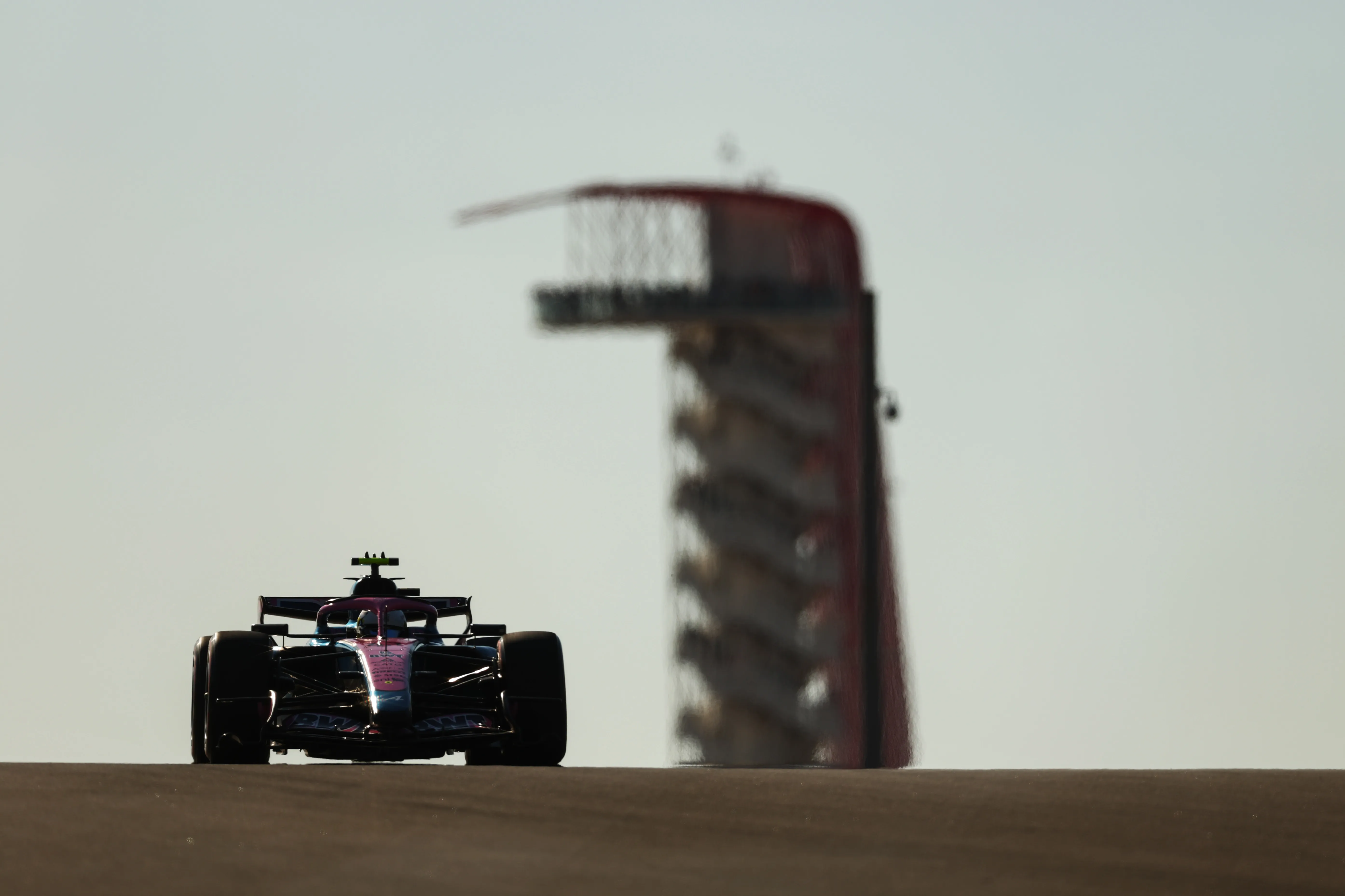Franco Colapinto, a bordo de su A526, en la FP2 de Austin (Getty Images)