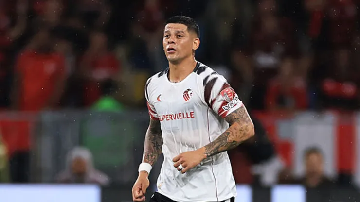 Marcos Rojo, en Estudiantes - Flamengo por la Copa Libertadores 2026.
